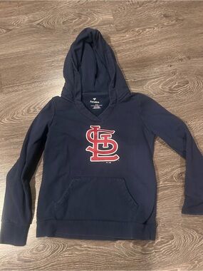 Fanatics Navy Hoodie with Red Team Accent